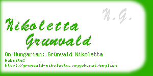 nikoletta grunvald business card
